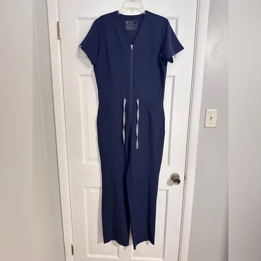 Figs Deep Blue Women's Jumpsuit - Picture 1 of 3